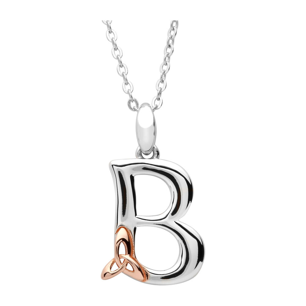 Sterling Silver Celtic 'B' Initial Pendant