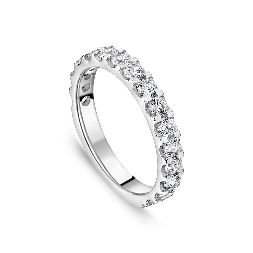 Platinum 1.00ct Diamond 3/4 Full Eternity Ring image number 0