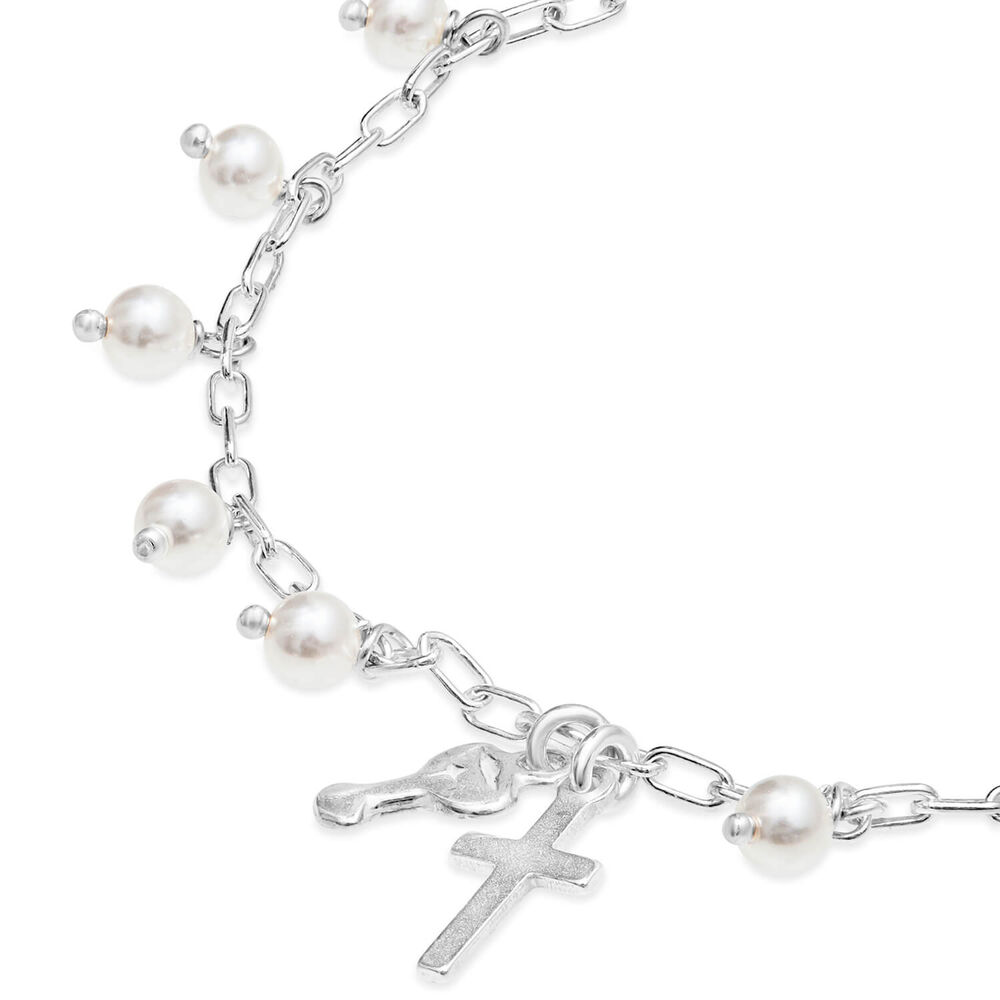 Sterling Silver Communion Pearl Bracelet image number 1