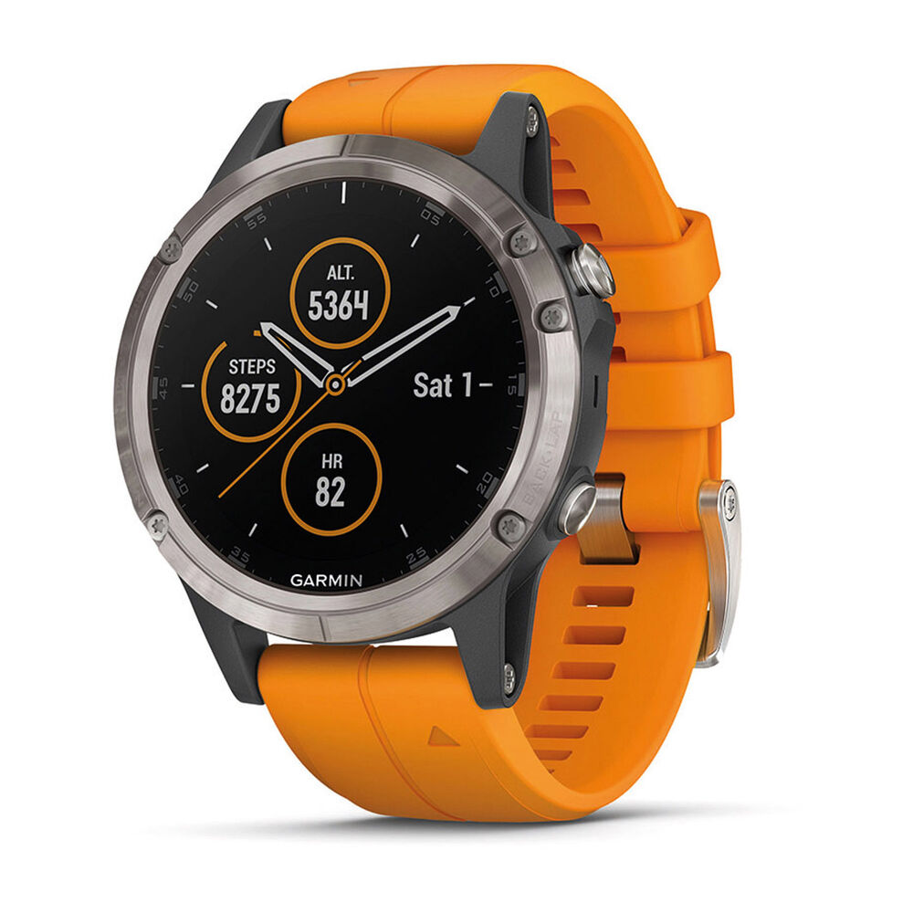 Garmin Fenix 5 Plus Solar Flare Orange 47mm Smartwatch