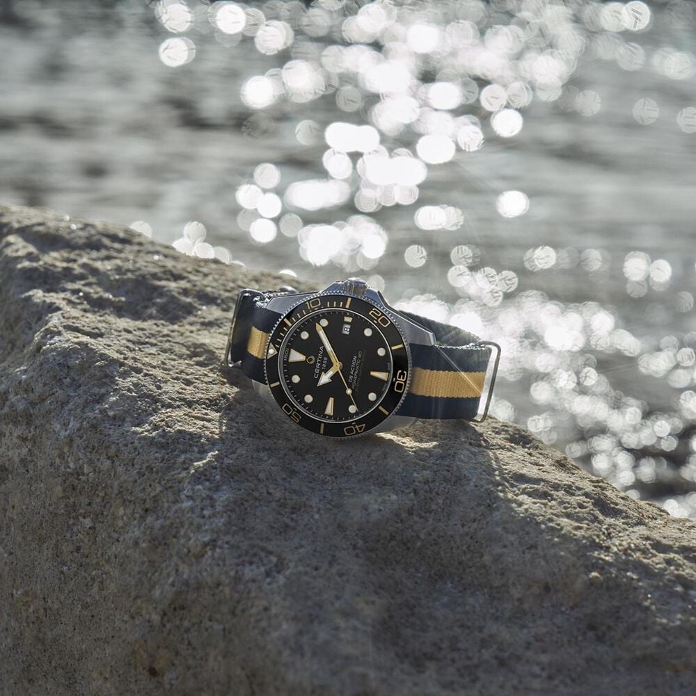 Certina DS Action Diver 40.5mm Black Dial Fabric Strap Watch