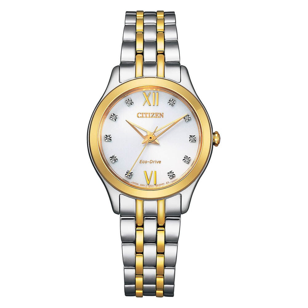 Citizen Silhouette Mother of Pearl Dial Two Tone Bracelet Watch image number 0