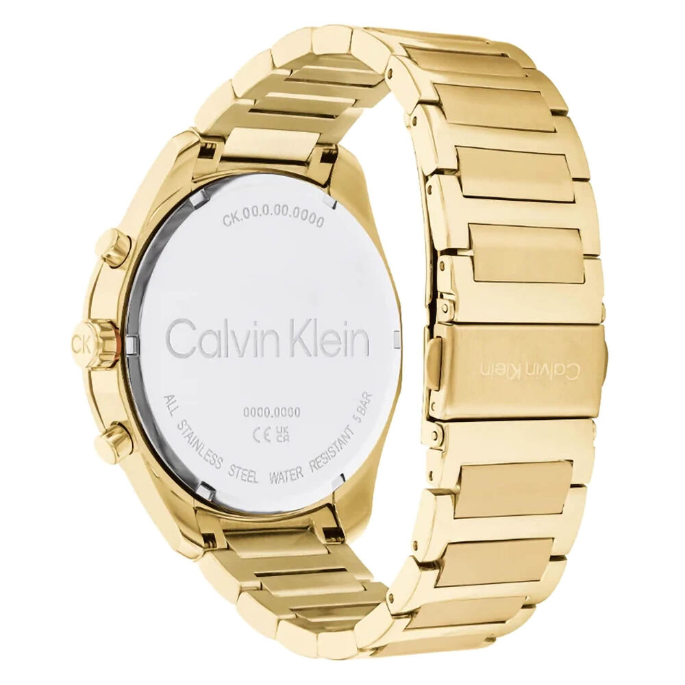 Calvin Klein 45mm Green Dial Yellow Gold Plated Bracelet Watch