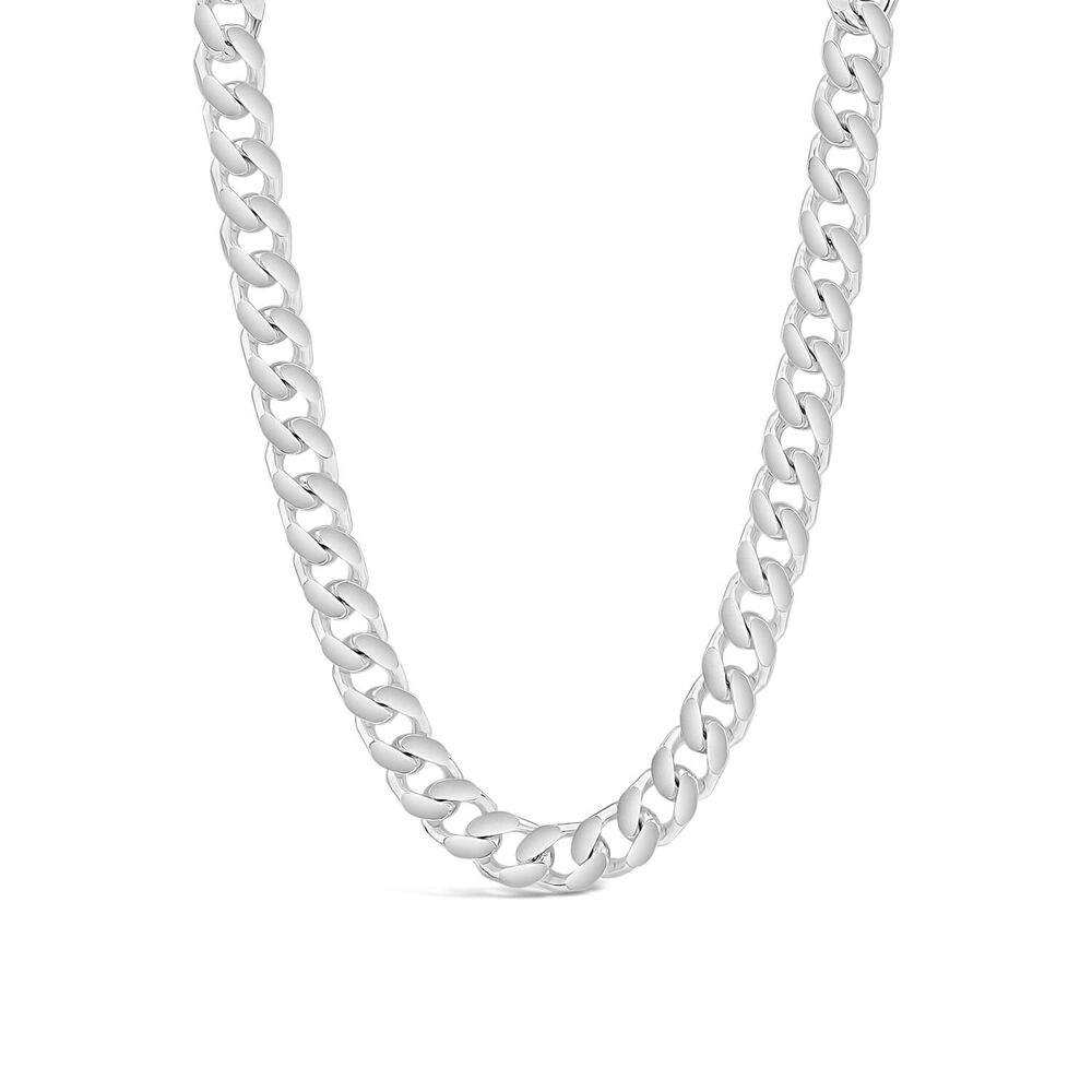 Sterling Silver Square Curb 20' Men's Chain image number 0