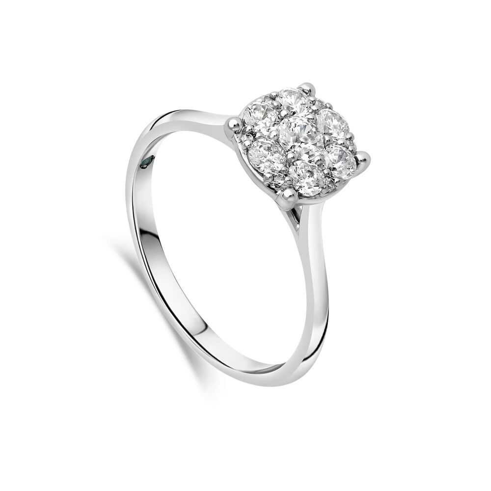 Kathy de Stafford 18ct White Gold Rosie Round Cluster 0.50ct Diamond Ring image number 0