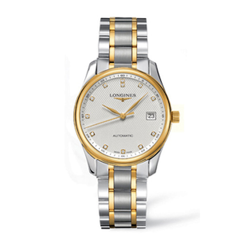 Pre-Owned Longines Master Collection 36mm White Dial Diamond 18ct Gold Plated Bracelet Watch