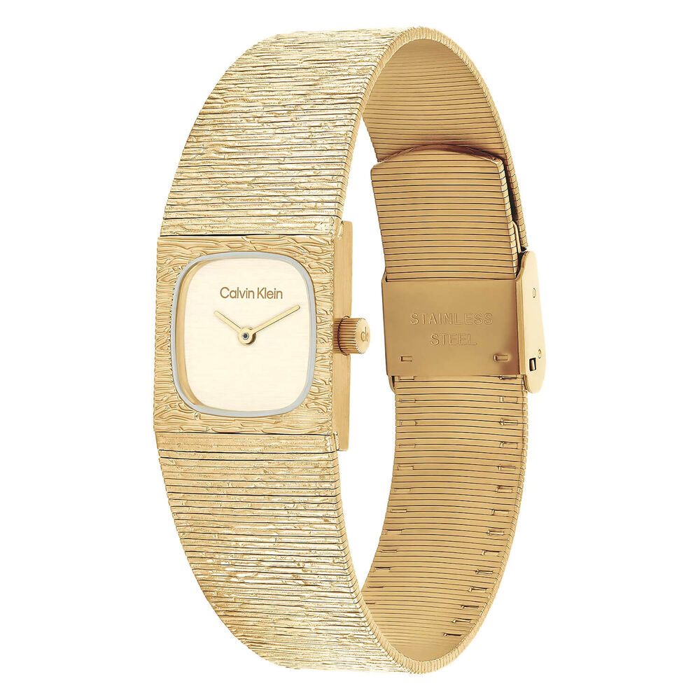 Calvin Klein 20mm Gold Dial Gold Tone Steel Bracelet Watch