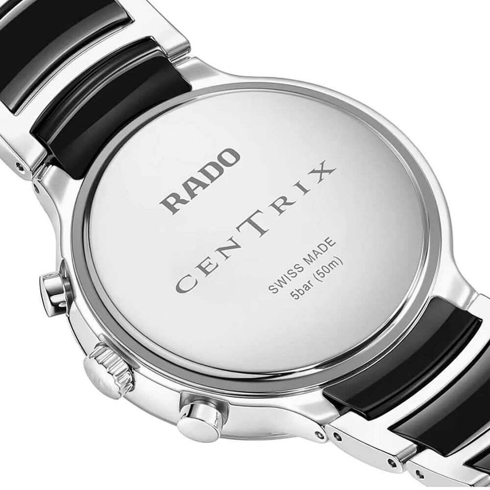 Rado Centrix Chronograph 41mm Black Dial Steel & Ceramic Bracelet Watch image number 3