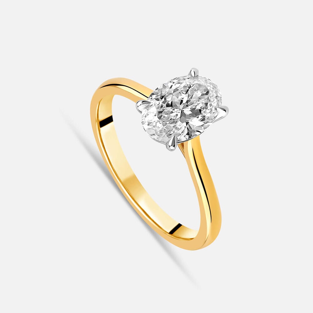 Born NOVA 18ct Yellow Gold 1.50ct Oval Lab Grown Diamond Solitaire Ring