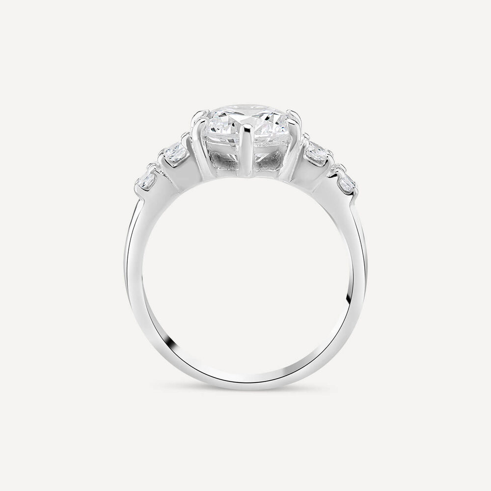 Sterling Silver and Cubic Zirconia Dress Ring