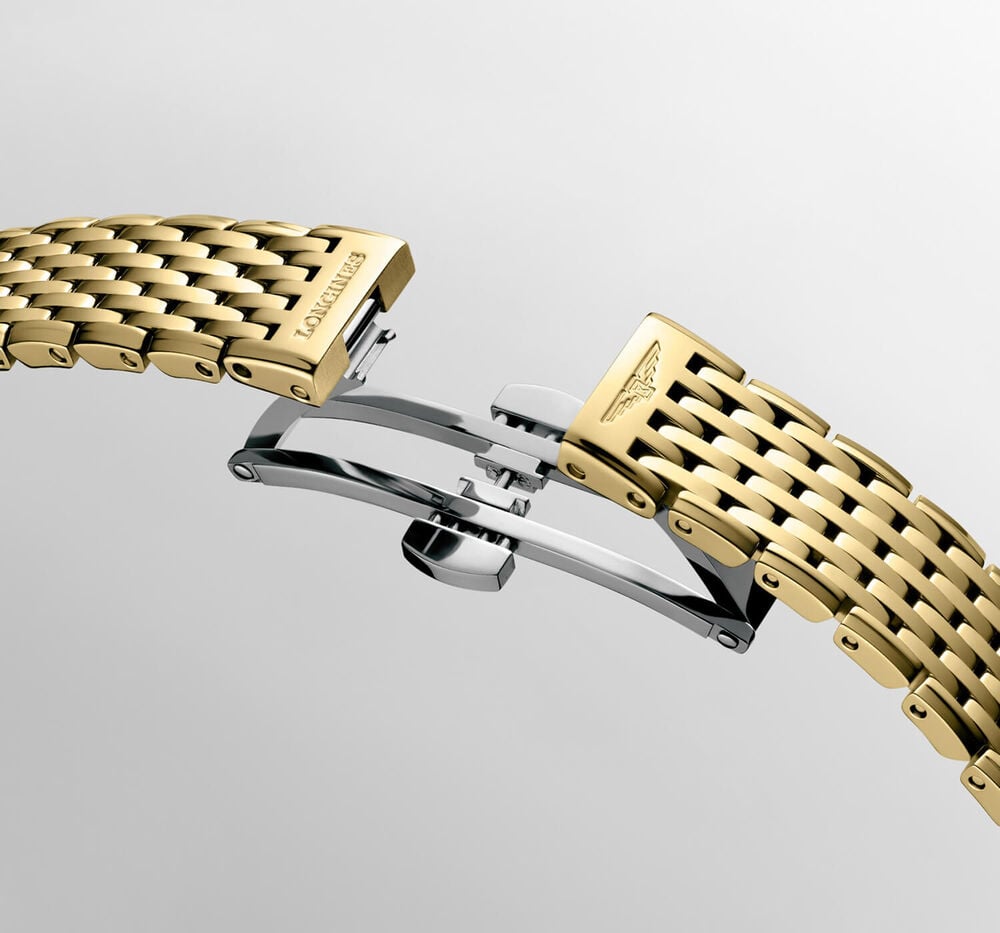 Longines La Grande Classique de Longines 24mm White Dial Yellow Gold PVD Bracelet Watch image number 6