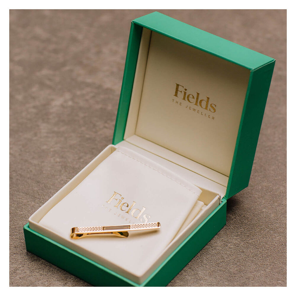 Gents Sterling Silver and Gold Plated Tie Bar image number 2