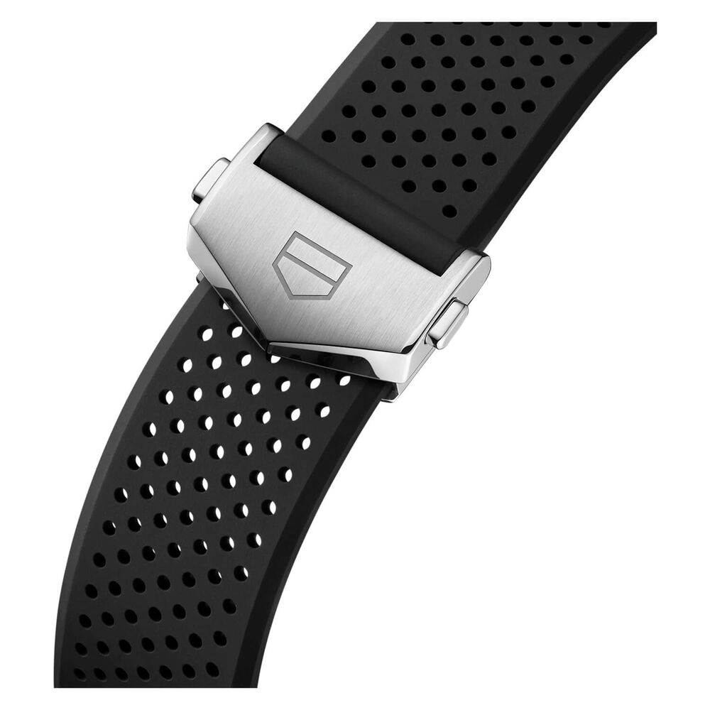 TAG Heuer Carerra Chronograph 44mm Black Dial Rubber Strap Watch image number 4
