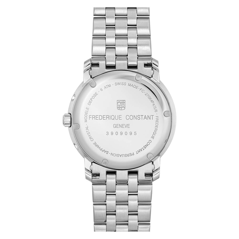 Frederique Constant 40mm Blue Dial Day Date Moonphase Bracelet Watch image number 2