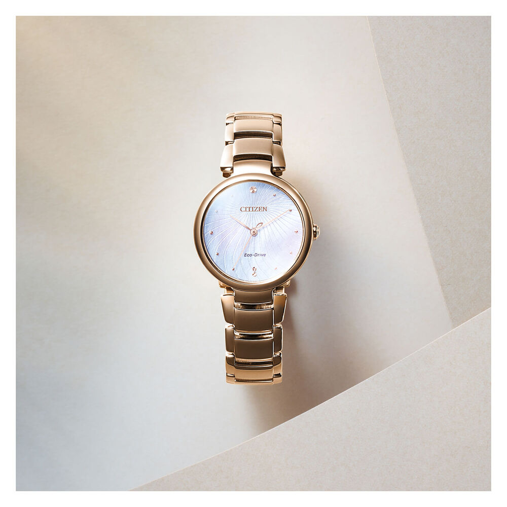 Citizen L Collection Rose Gold Plated Mother of Pearl Dial Bracelet Watch image number 3