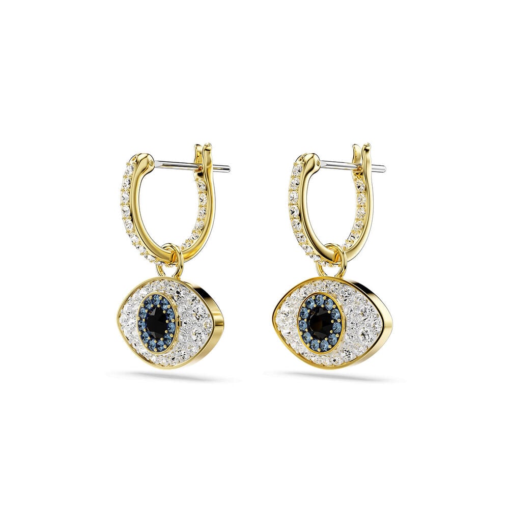 Swarovski Symbolica Crystals 18ct Yellow Gold Finished Eye Drop Earrings