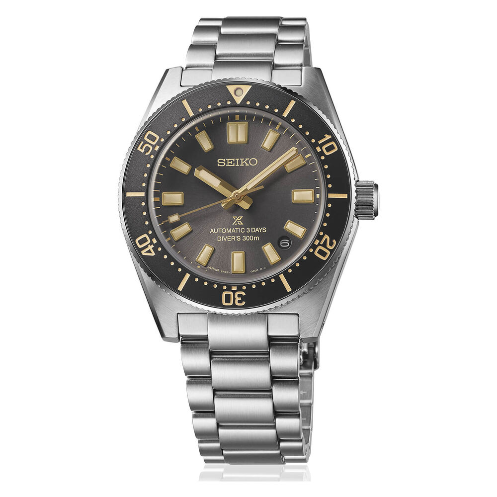 Seiko Prospex 1965 Revival Diver’s 40mm Tide Grey Dial Steel Bracelet Watch image number 0