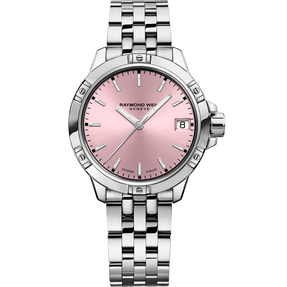 Raymond Weil Tango 30mm Pink Dial Steel Case Bracelet Watch