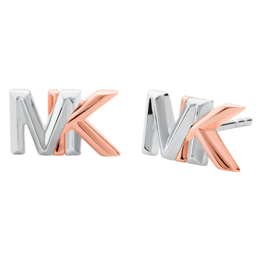 Michael Kors Rose Gold and Sterling Silver Plated Stud Earrings