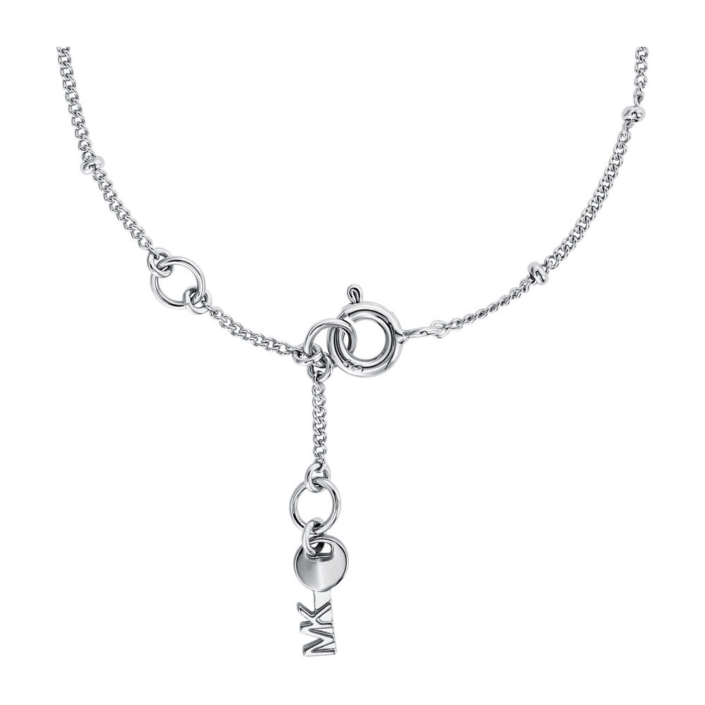 Michael Kors Sterling Silver & Crystal Heart Bracelet