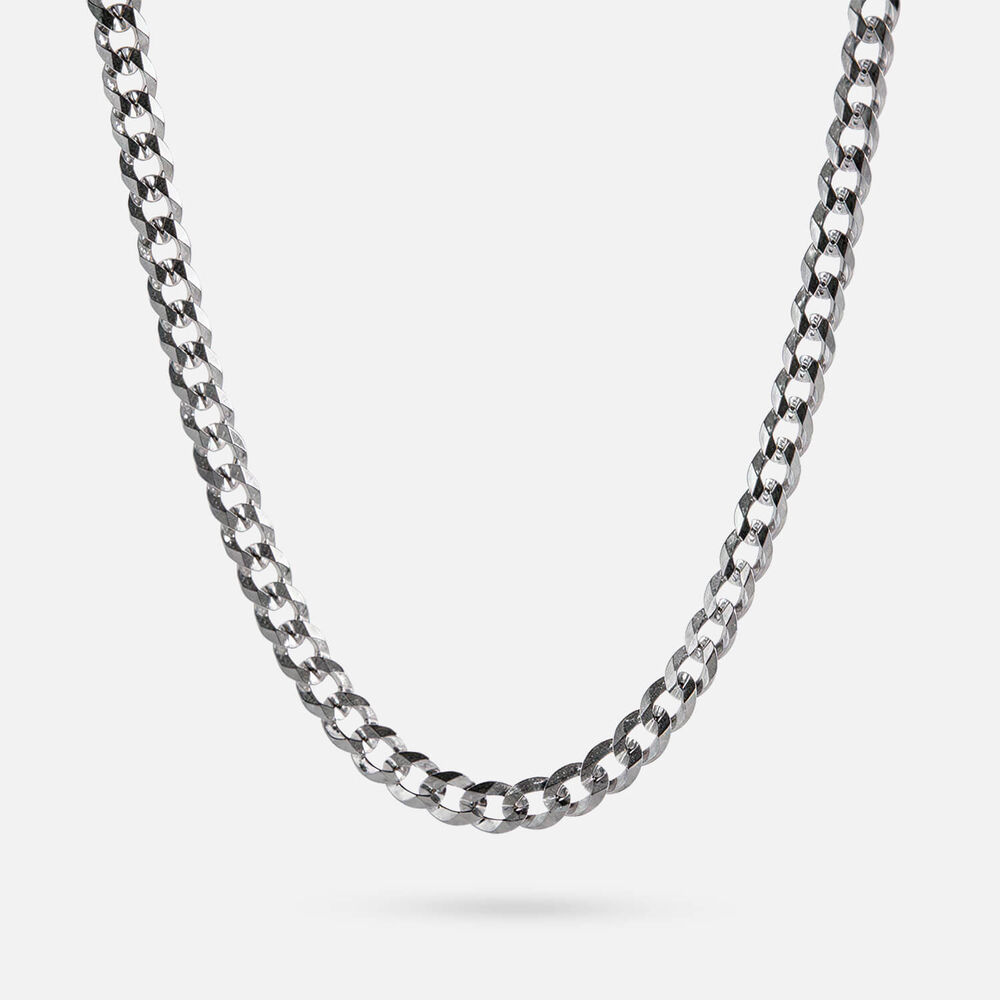 Sterling Silver Flat Curb Necklet