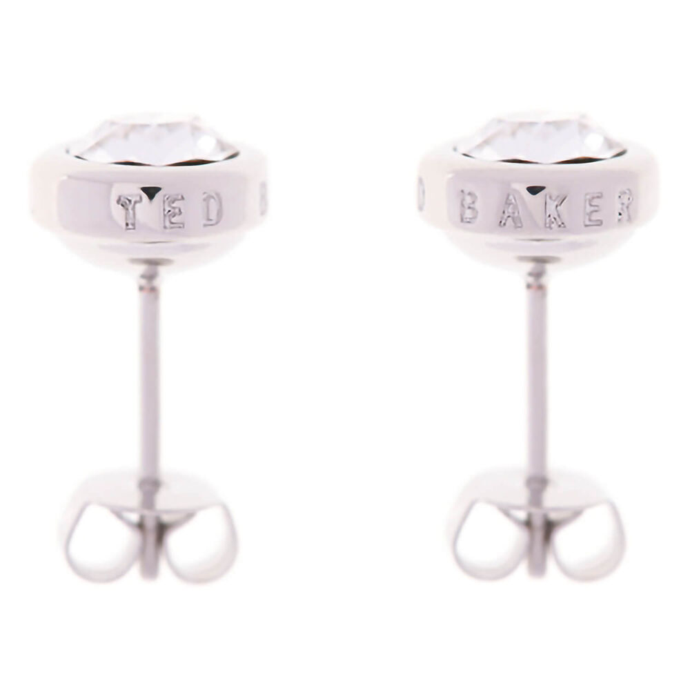 Ted Baker Silver Plated Sinaa Crystal Stud Earrings image number 3
