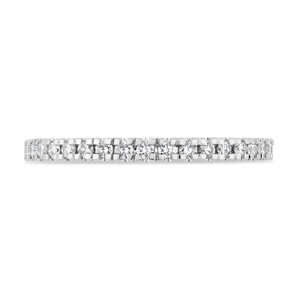 18ct White Gold 0.25ct Diamond Claw-Set Eternity Ring image number 1