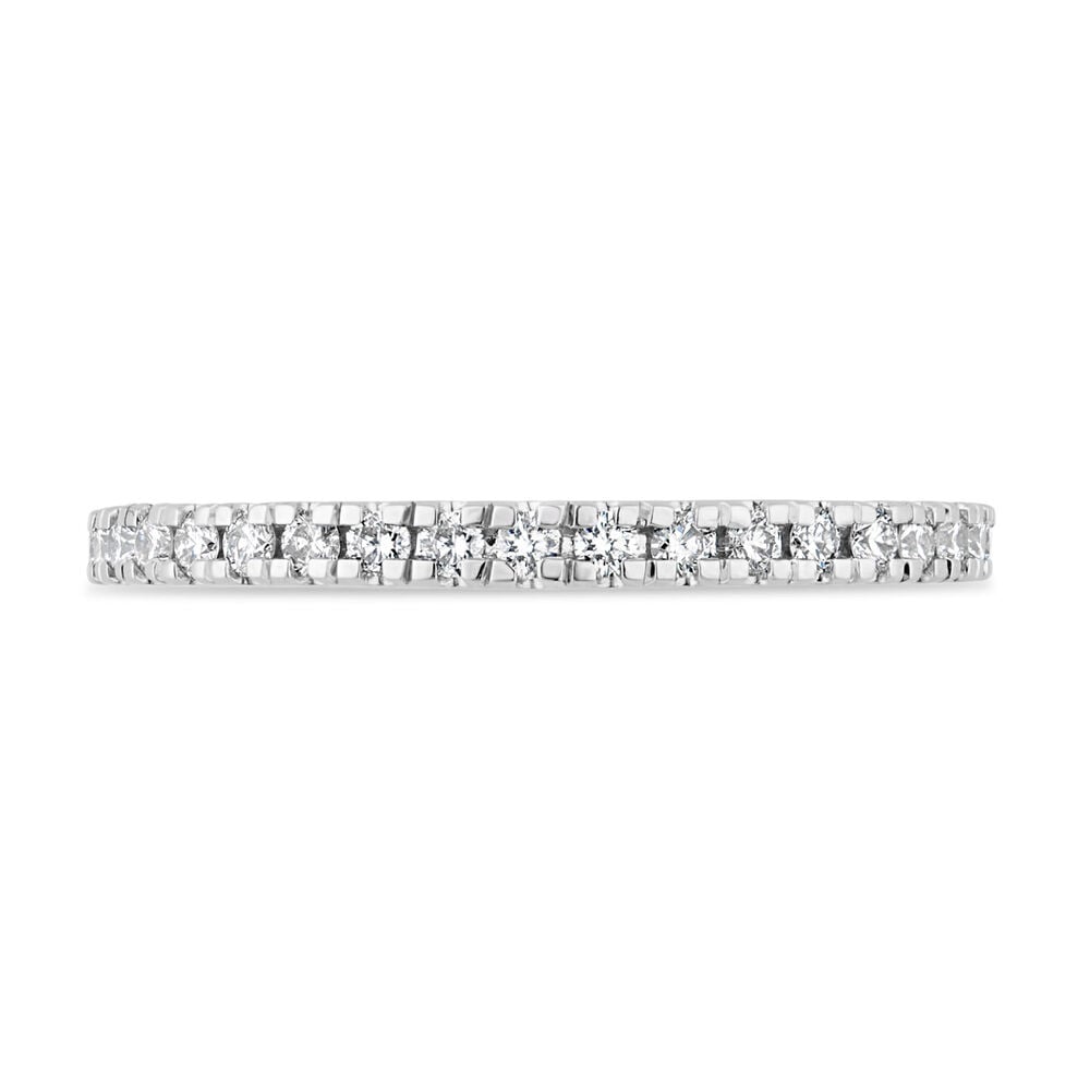 18ct White Gold 0.25ct Diamond Claw-Set Eternity Ring image number 1