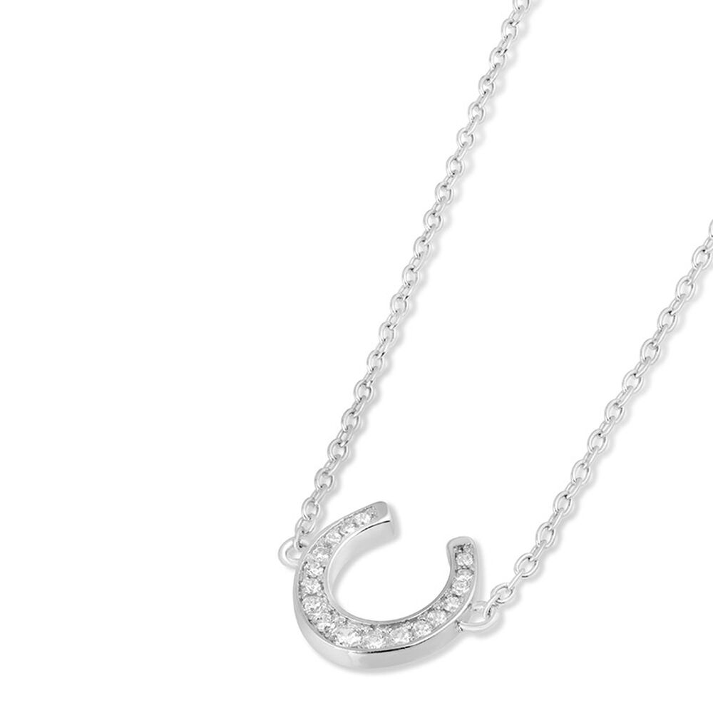 Sterling Silver Cubic Zirconia Horseshoe Bracelet
