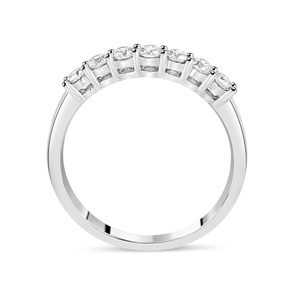 18ct white gold 0.50 carat diamond claw-set eternity ring image number 2