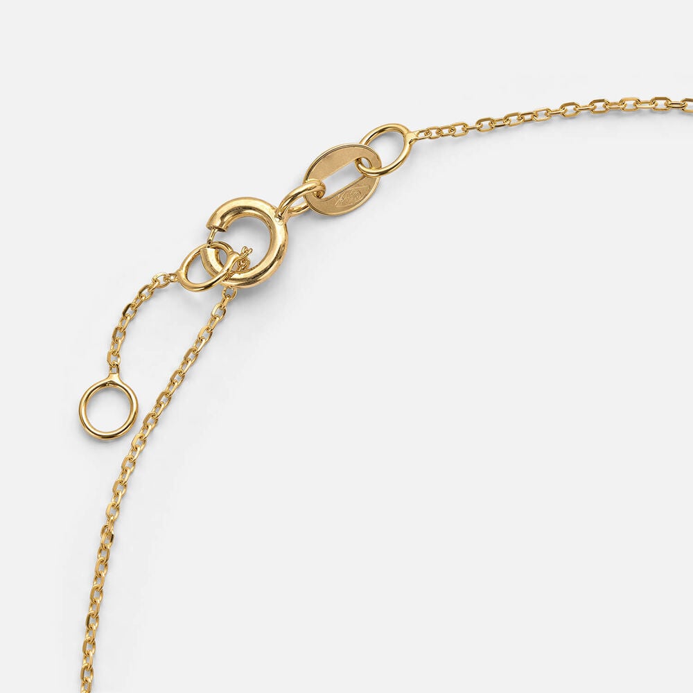 9ct Yellow Gold Black Enamel Teardrop Bracelet