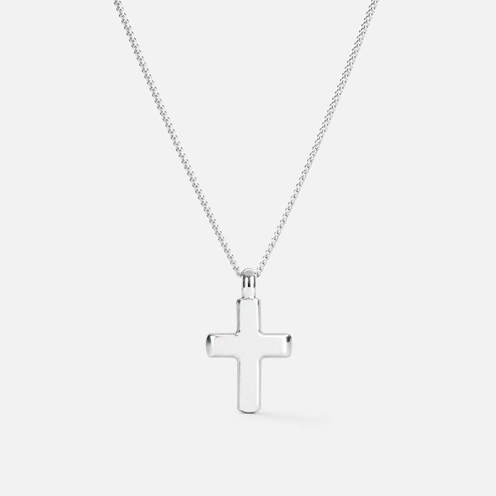 Sterling Silver Polished Cross Pendant