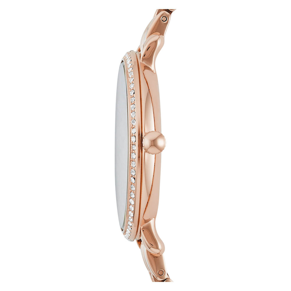 Fossil Jacqueline Ladies' Crystal Rose Gold-plated Bracelet Watch