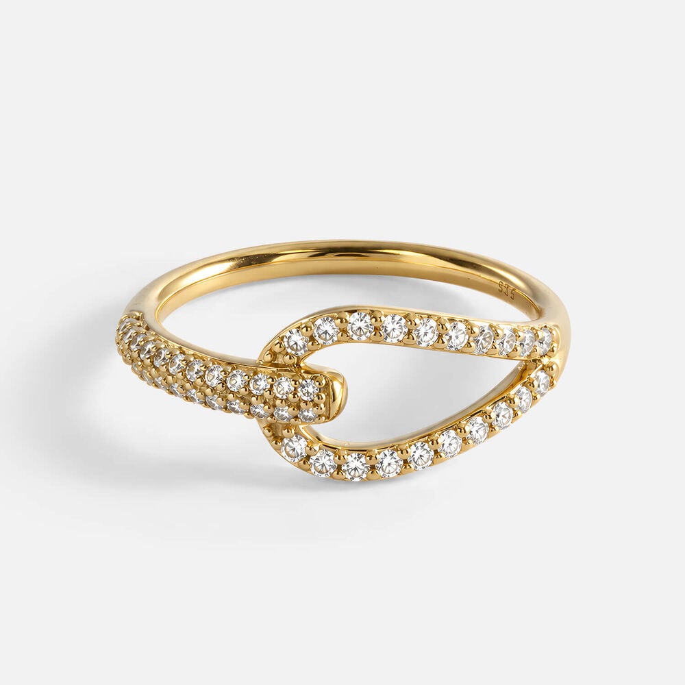 Born Contour 9ct Yellow Gold 0.32ct Lab Grown Diamond Open Loop Ring