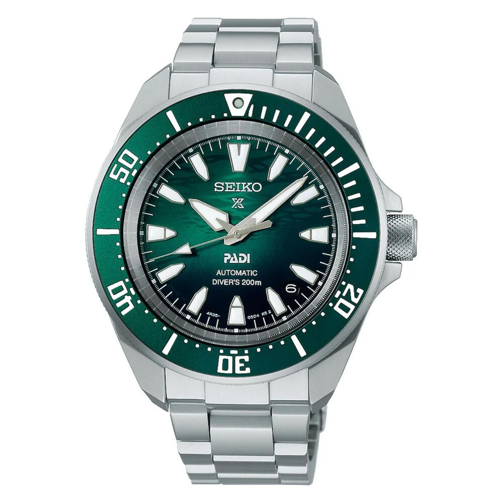 Seiko Prospex PADI 60th Anniversary 41.7mm Green Dial Stainless Steel Bracelet Diver Watch