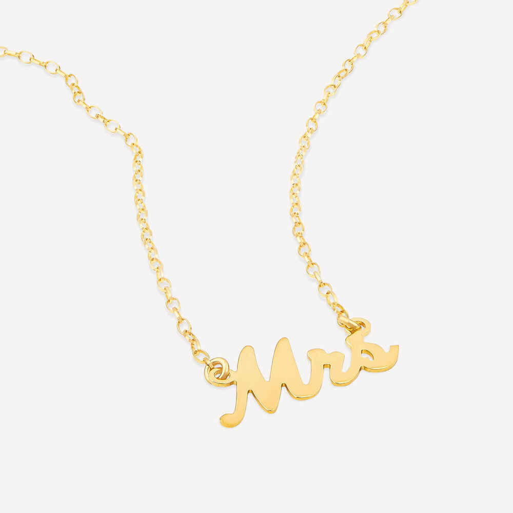 9ct Yellow Gold Personalised Name Necklace (up to 6 letters) (Special Order: 3-5 weeks) image number 2