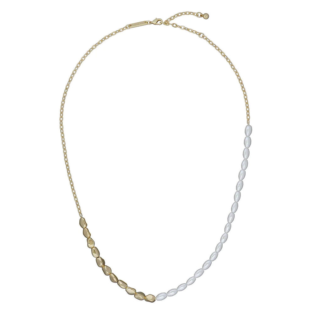 Ted Baker Ilenie Yellow Gold Plated Pearl Bead Necklace