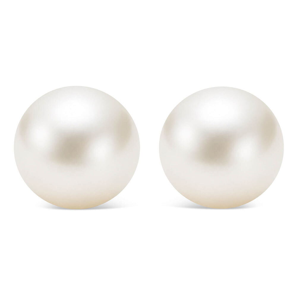 Sterling Silver Freshwater 8-8.5mm Pearl Stud Earrings