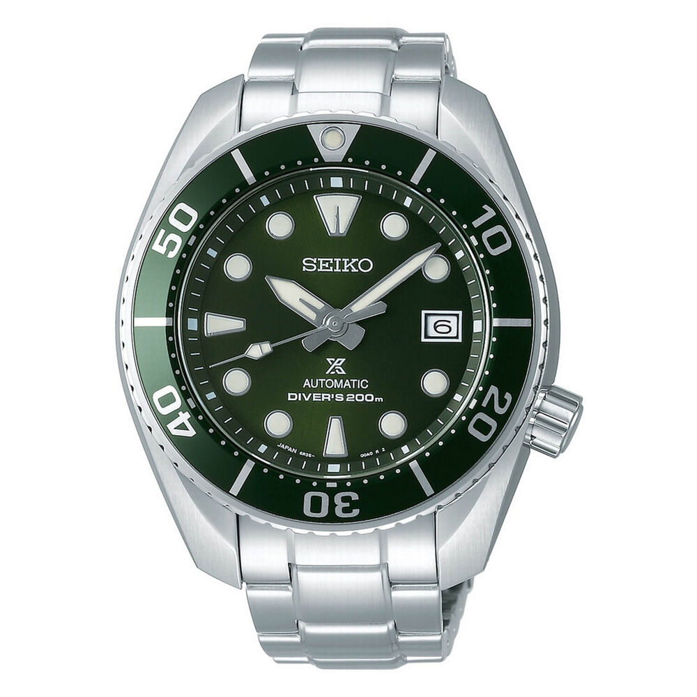 Seiko Prospex "Sumo" 45mm Green Dial Bracelet Watch