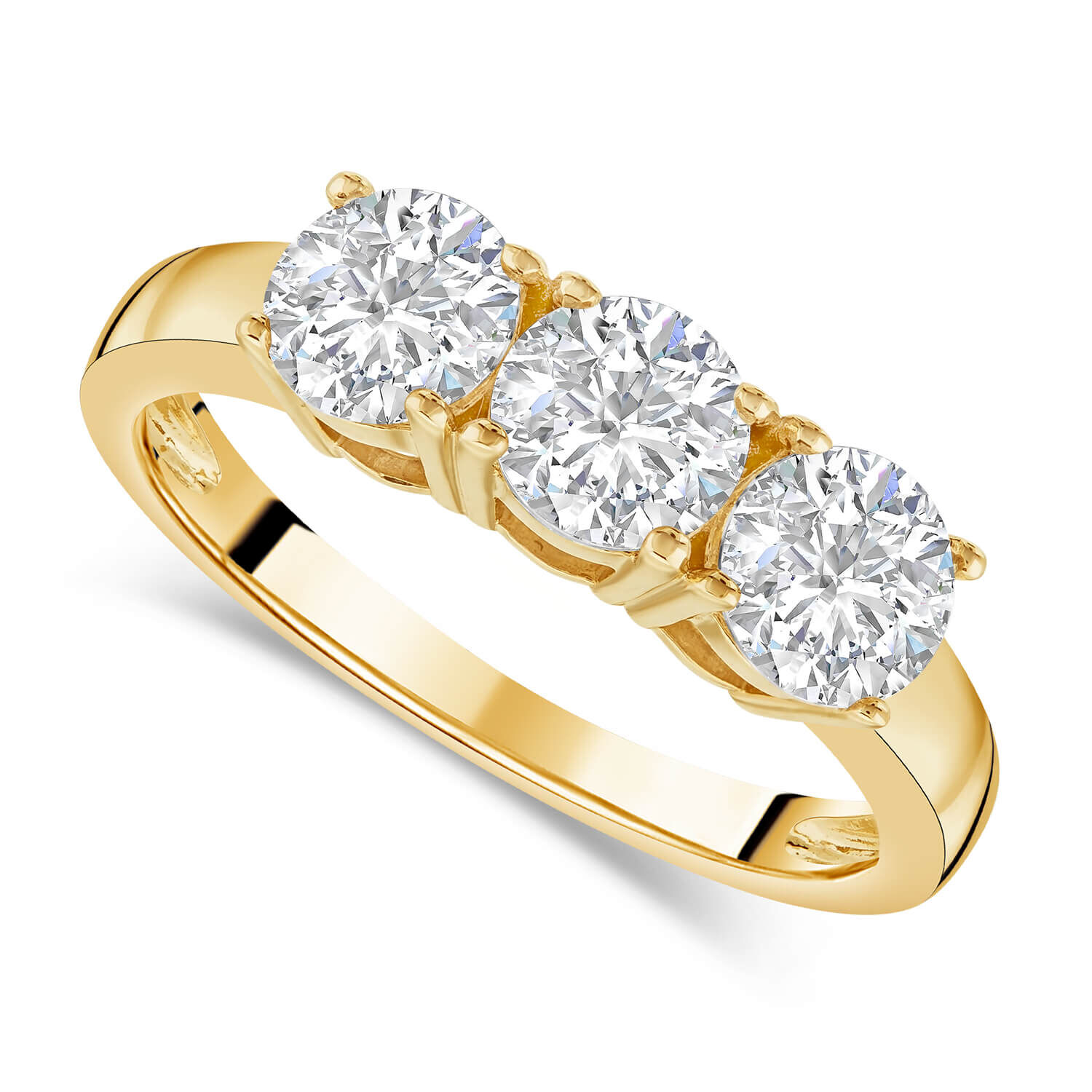 Yellow gold top dress rings