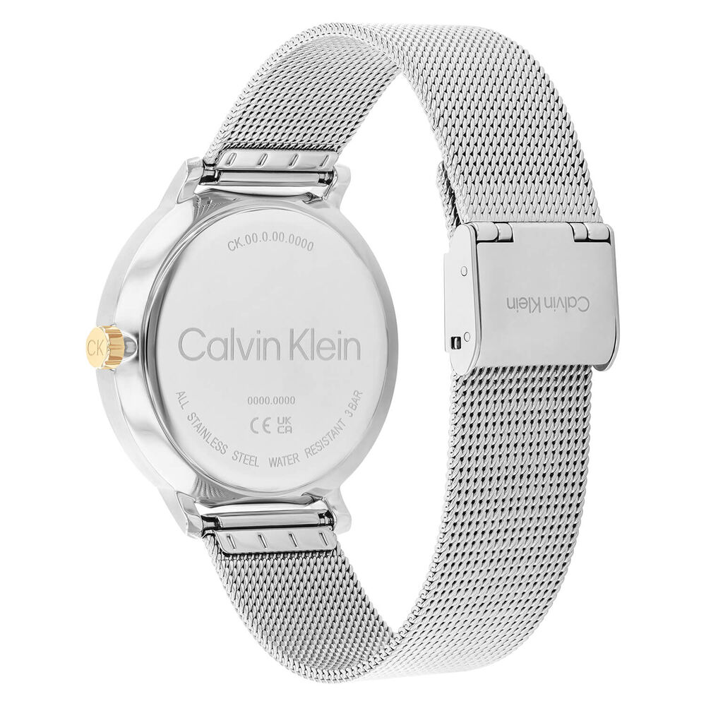Calvin Klein 40mm White Dial Stainless Steel Mesh Bracelet Watch image number 1