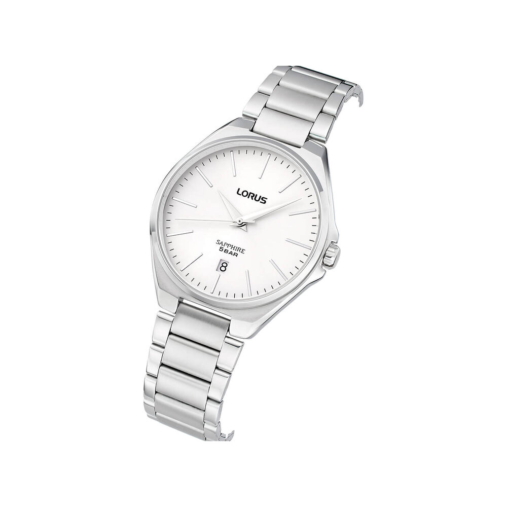 Lorus Quartz Gents 40mm Silver Dial Steel Bracelet Watch image number 1