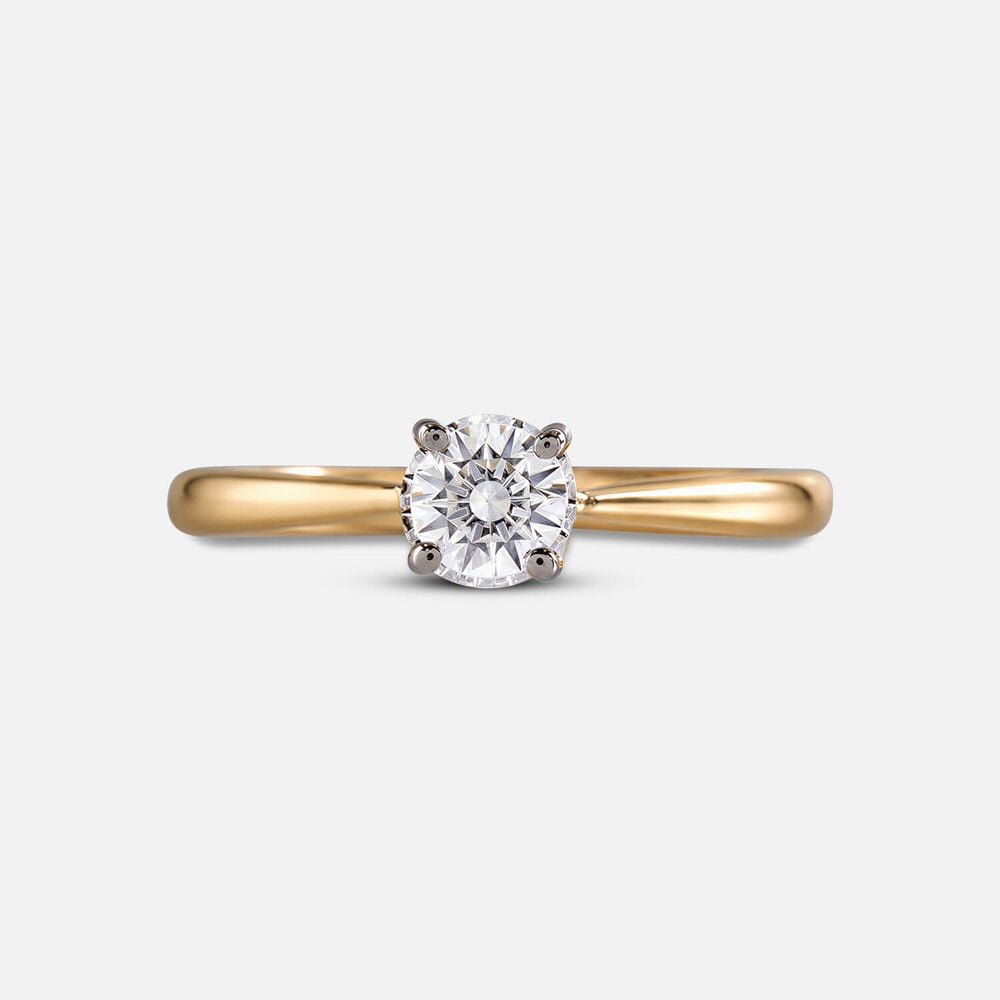 Prism 9ct Yellow Gold 0.50ct Round Brilliant Diamond Solitaire Ring