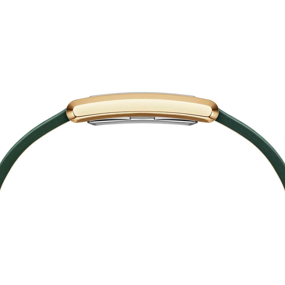 Daniel Wellington Bound 32x22mm Champagne Dial Green Crocodile Leather Strap Watch image number 3