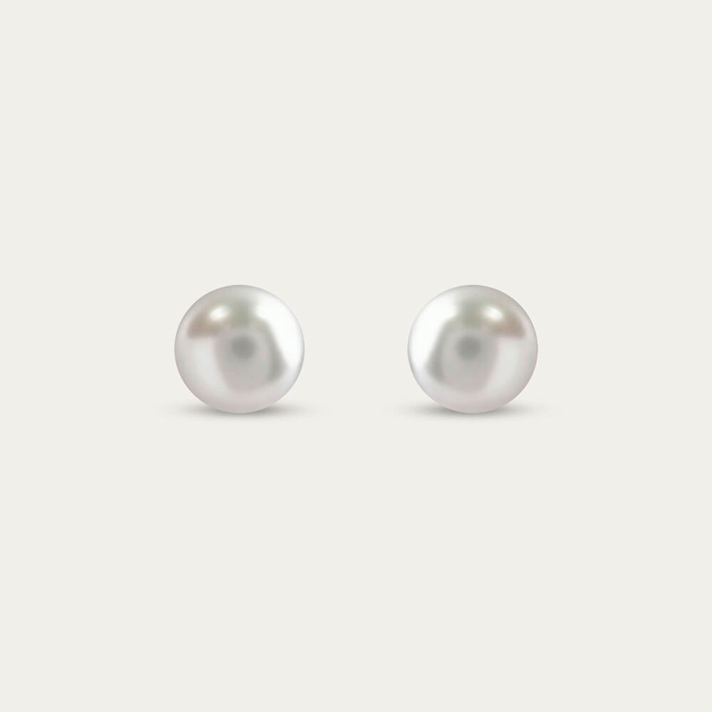 Sterling Silver 4mm Pearl Stud Earrings