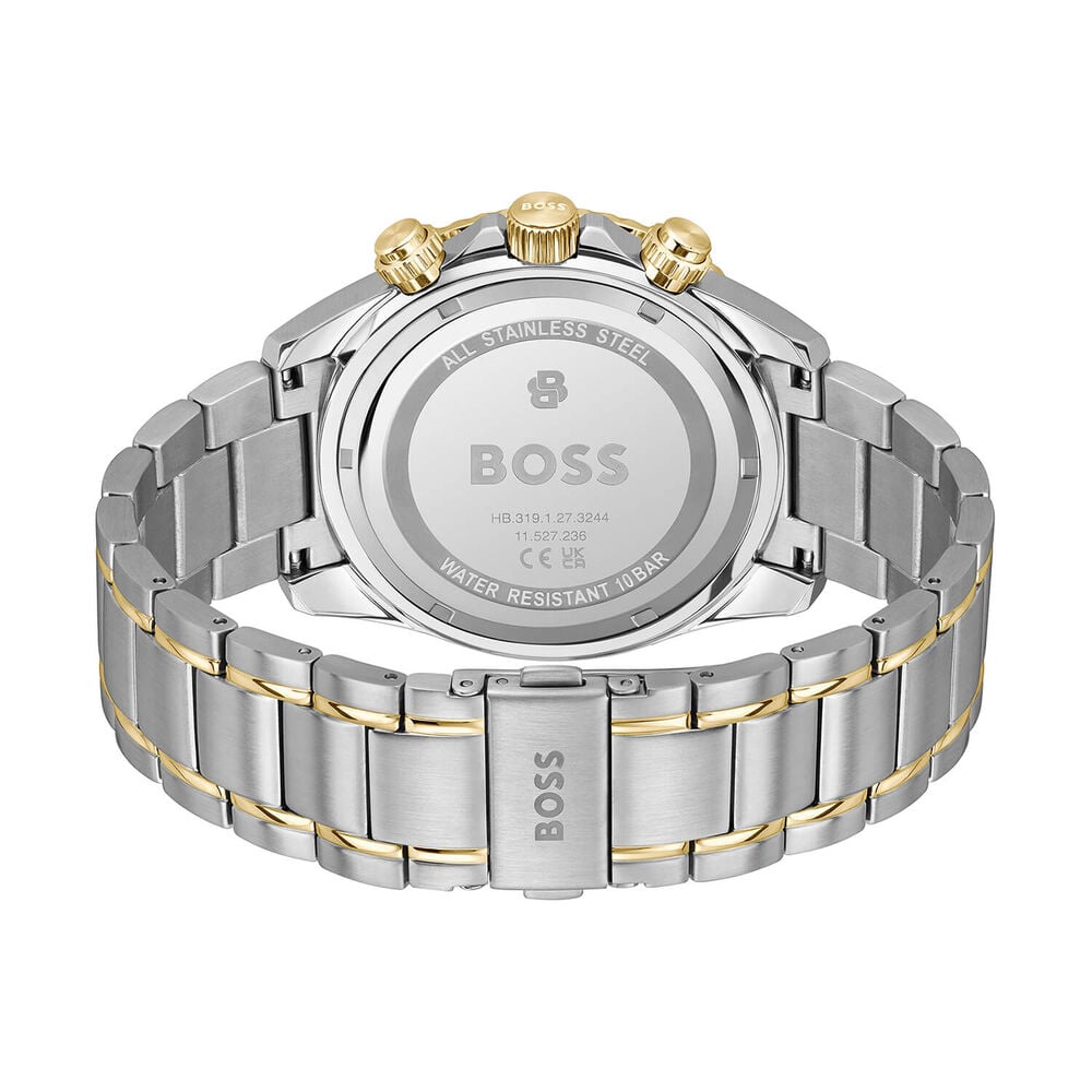 BOSS Sealiner 44mm Green Dial Two Tone Stainless Steel Bracelet Watch image number 1