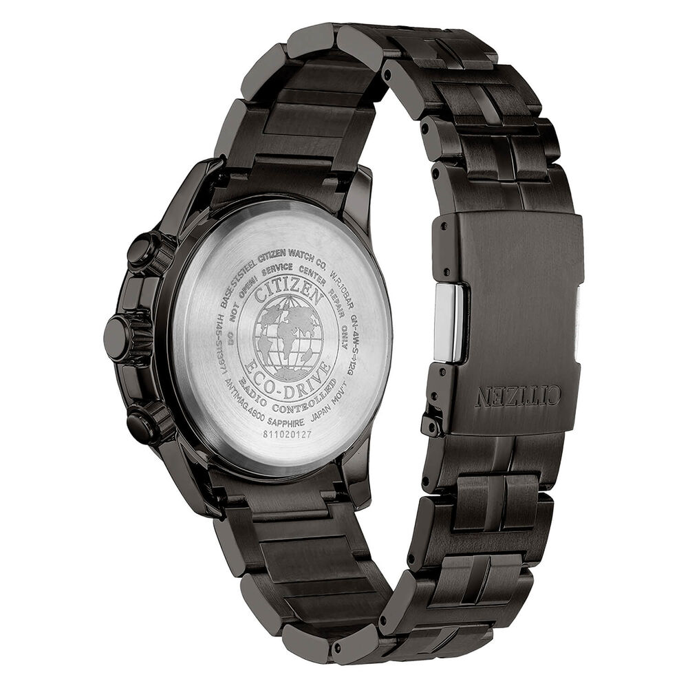 Citizen PCAT Eco Drive Worldtime Grey & Blue Chronograph Charcoal Bracelet Watch