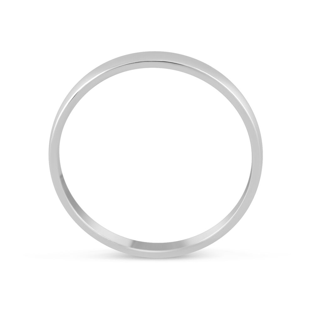 9ct White Gold 2.5mm Plain Flat 2.5mm Wedding Ring image number 2