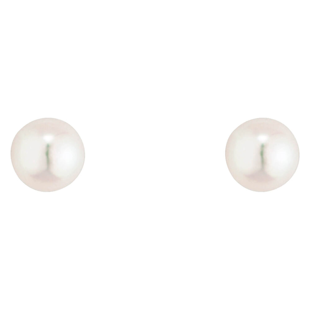 9ct Gold Freshwater Pearl Stud Earrings image number 0