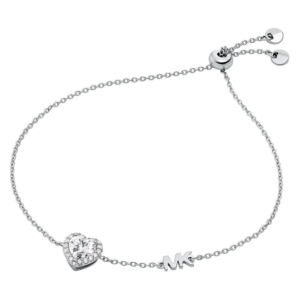 Michael Kors Brilliance Silver Heart & Logo Toggle Bracelet image number 0